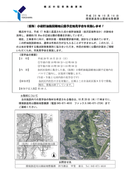 （仮称）小柴貯油施設跡地公園予定地見学会を実施します！