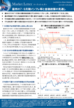 豪州の7-9月期インフレ率と金融政策の見通し