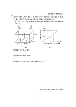 Page 1 [平成22年第2回入試] 図1のように、2つの部分A、Bに分けられて