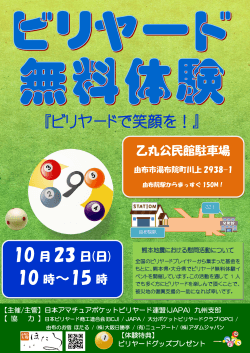 10 時～15 時 - 日本アマチュアポケットビリヤード連盟（JAPA）