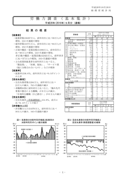 （基本集計） 平成28年（2016年）9月分結果の概要（PDF：88KB）
