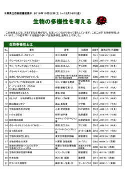 展示資料の一覧はこちらをご覧ください（PDF：586KB）