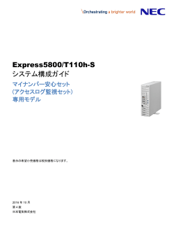 Express5800/T110h-S システム構成ガイド