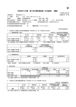 平成29年3月期 第2四半期決算短信