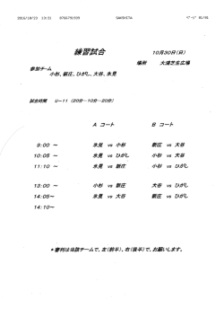 練習試オ - 富山新庄FCJr．