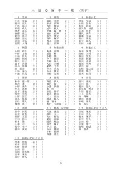 出場校選手一覧