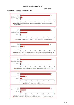 西之谷保育園 平成27年度利用者アンケート (PDF形式 148キロバイト)