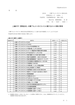 上場ETF （管理会社：日興アセットマネジメント）に関する日々の開示事項