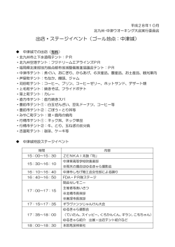 出店・ステージイベント（ゴール地点：中津城）