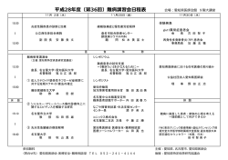 平成28年度（第36回）難病講習会日程表 会場：愛知県医師会館 9階大