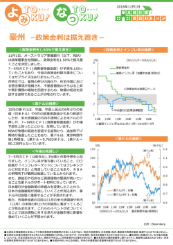 豪州 &ndash;政策金利は据え置き