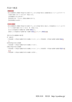 H28.10.8 SUGI http://syoubou.jp/ 用途の確認