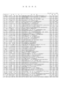 加 盟 団 体 長