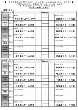 Bグラウンド Fixtures 北海道スクール代表 新潟県スクール代表 北海道