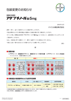 包装変更のお知らせを掲載しました。