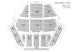 岡崎市民会館座席図（花道仮設） 座席数 1055 席 車いす席 8 席