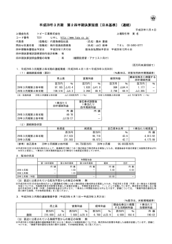 平成29年3月期 第2四半期決算短信〔日本基準〕（連結）