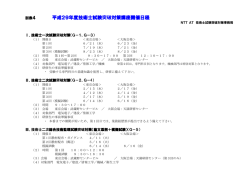 別表4 平成29年度技術士試験突破対策講座開催日程