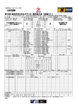 公式記録 - 日本サッカー協会