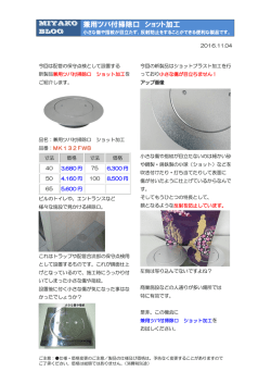 兼用ツバ付掃除口 ショット加工