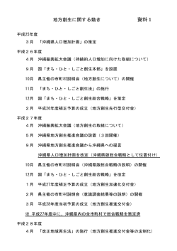 資料1 「地方創生に関する動き」（PDF：34KB）