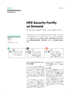 サービスとしてのアプリケーションセキュリティ「HPE Security Fortify on