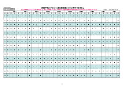 貸館予約スケジュール表(練習室)※  は予約できません