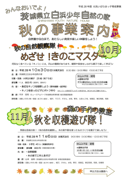 自然豊かな白浜で，あたらしい発見や楽しい体験を