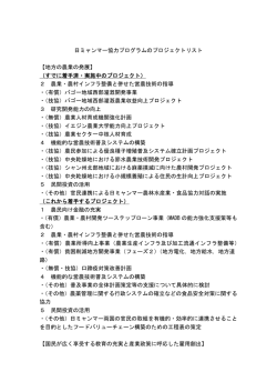 プロジェクトリスト（PDF）