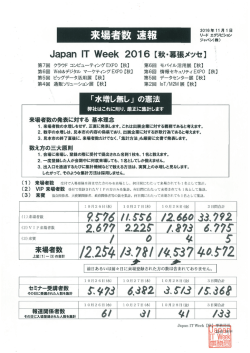来場者数 - Japan IT Week 秋