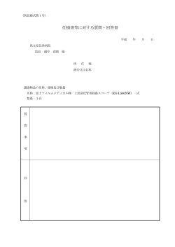 07 仕様書などに対する質問・回答書の様式 (PDFファイル)