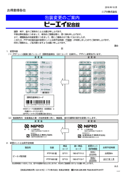 包装変更のご案内