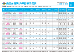山王台病院 外来診療予定表