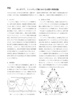 カンボジア，トンレサップ湖における水質の季節変動