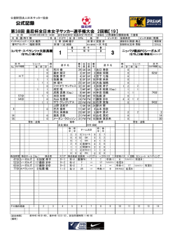 公式記録 - 日本サッカー協会