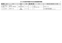 1 2016年度秋学期前半科目定期試験時間割