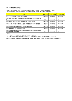 2016年度調達予定一覧 - 原子力発電環境整備機構