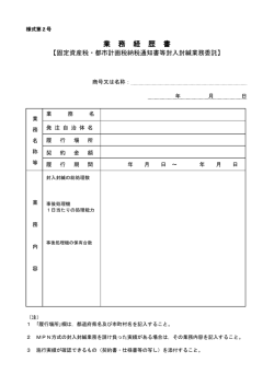 業 務 経 歴 書