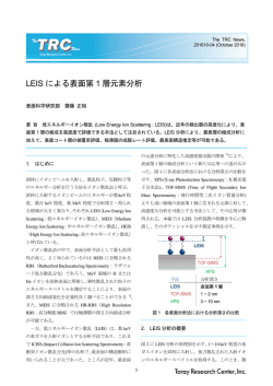 LEIS による表面第 1 層元素分析