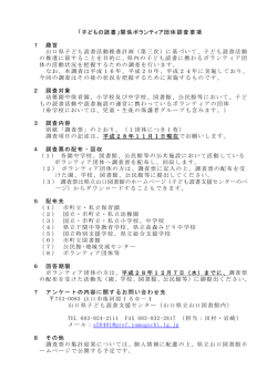 ボランティア団体調査 要項 (PDF形式、138.08 KB)