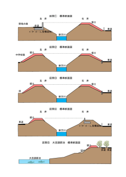 区間① 標準断面図 区間② 標準断面図 区間③ 標準断面図 区間④ 標準