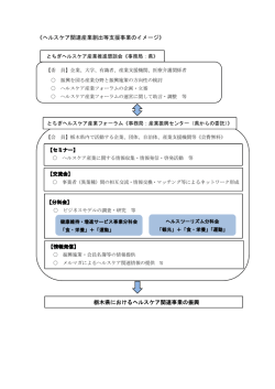 ヘルスケア関連産業創出等支援事業のイメージ