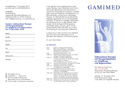 Seminarflyer  - GAMIMED - Gesellschaft für angewandte