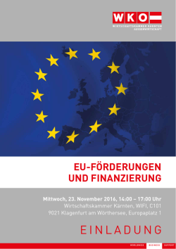 EU-Förderungen und Finanzierung