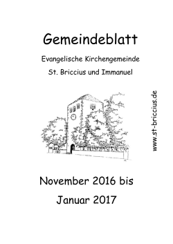 Nov. 2016 - Jan. 2017 - Evangelische Kirchgemeinde St. Briccius