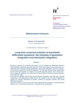 Long time numerical solution of stochastic differential equations