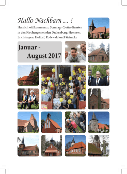Gottesdienste 1. Halbjahr 2017