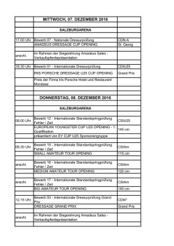 Programm - Mevisto Amadeus Horse Indoors