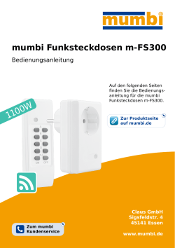 m-FS300 Funksteckdosen - pdf Anleitung