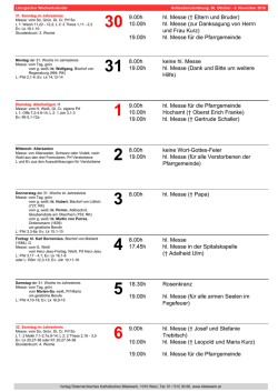 Liturgischer Wochenkalender
